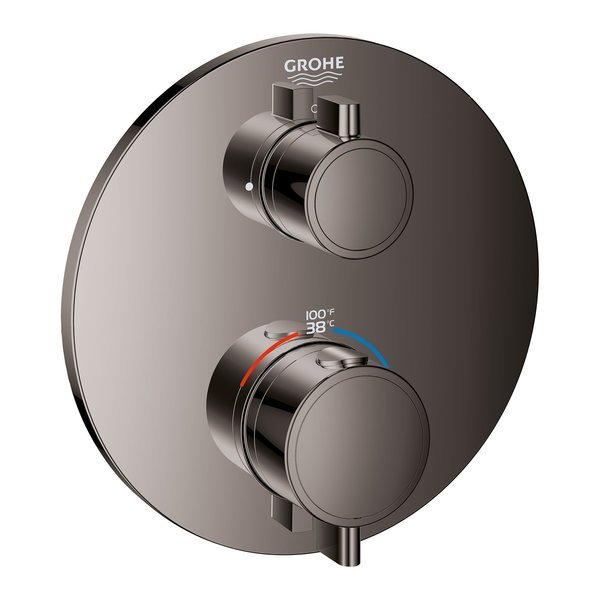 Dual Function 2-Handle Thermostatic Valve Trim, Gray, Grohe, Mfr#: 24133A00